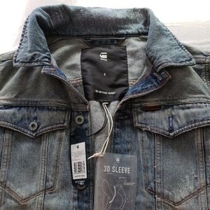 NWT G-Star Raw Medium Wash Vintage Denim Jacket
